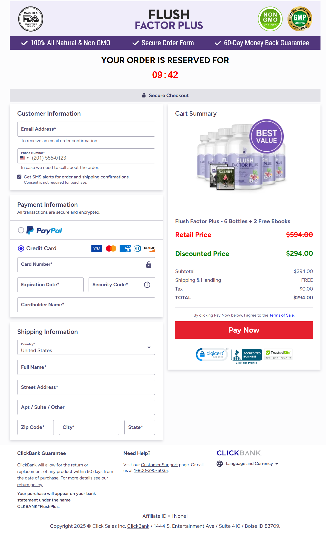 Flush Factor Plus - buying page